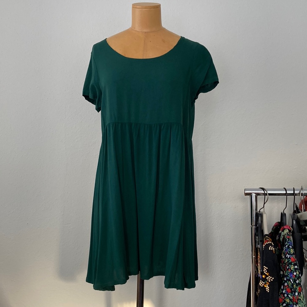 American Apparel Medium Large short sleeve green dress